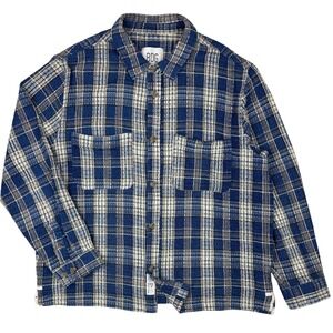 BDG Urban Outfitters Plaid Shirt Mens XL Textured Cotton Shacket Layering Work